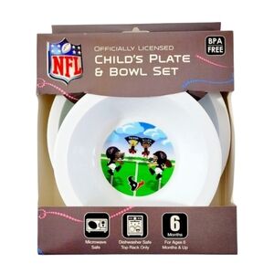 NFL Houston Texans Childs Plate & Bowl Set Officially Licensed Ages 6+ Months
